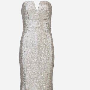 Cooper Street Midnight Lucky Gown Silver Sequin Gown size:10L